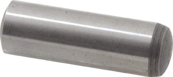 Value Collection - 8mm Diam x 25mm Pin Length Alloy Steel Standard Dowel Pin - C 58-62 Hardness, 23,700 Lb Breaking Strength, 1 Rounded End - Americas Industrial Supply