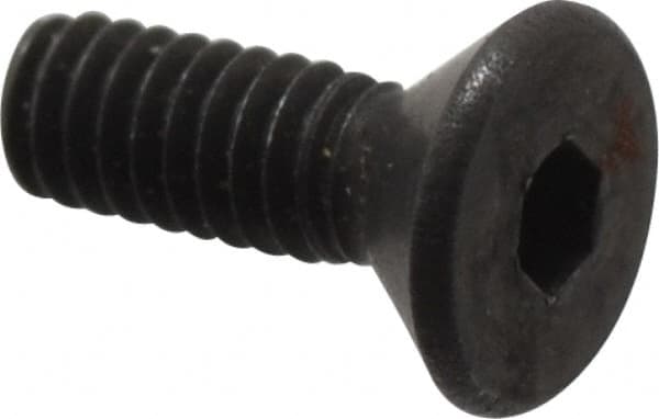 Value Collection - #1-72 UNF Hex Socket Drive, 82° Flat Screw - Alloy Steel, Black Oxide Finish, Fully Threaded, 1/4" OAL - Americas Industrial Supply