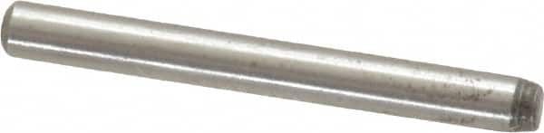 Value Collection - 3/32" Diam x 7/8" Pin Length Alloy Steel Standard Dowel Pin - C 50-58 Hardness, 1,800 Lb Breaking Strength, 1 Beveled & 1 Rounded End - Americas Industrial Supply