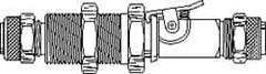 Parker - 3/8" OD, Grade 316Stainless Steel Double End Shutoff Bulkhead Coupler - 150 Max Working psi, 13/16" Hex, Comp x Comp Ends - Americas Industrial Supply