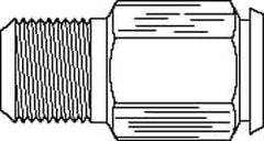 Parker - 3/8" OD, Grade 316Stainless Steel Pipe Coupler Body - 150 Max Working psi, 5/8" Hex, Comp x MNPT Ends - Americas Industrial Supply