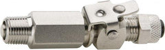 Parker - 1/4" OD, Grade 316Stainless Steel Single End Shutoff Pipe Coupler - 150 Max Working psi, 1/2" Hex, Comp x MNPT Ends - Americas Industrial Supply