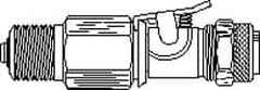 Parker - 3/8" OD, Grade 316Stainless Steel Double End Shutoff Pipe Coupler - 150 Max Working psi, 5/8" Hex, Comp x MNPT Ends - Americas Industrial Supply