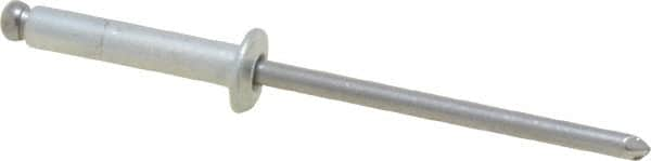 Marson - Button Head Steel Open End Blind Rivet - Steel Mandrel, 0.376" to 1/2" Grip, 1/4" Head Diam, 0.129" to 0.133" Hole Diam, 0.65" Length Under Head, 1/8" Body Diam - Americas Industrial Supply