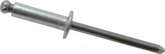 Marson - Button Head Steel Open End Blind Rivet - Steel Mandrel, 0.376" to 1/2" Grip, 3/8" Head Diam, 0.192" to 0.196" Hole Diam, 0.7" Length Under Head, 3/16" Body Diam - Americas Industrial Supply