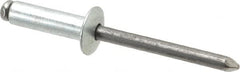 Marson - Button Head Steel Open End Blind Rivet - Steel Mandrel, 0.501" to 5/8" Grip, 1/2" Head Diam, 0.257" to 0.261" Hole Diam, 7/8" Length Under Head, 1/4" Body Diam - Americas Industrial Supply