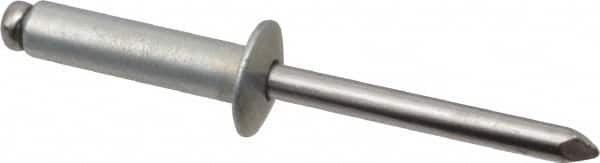 Marson - Button Head Steel Open End Blind Rivet - Steel Mandrel, 0.626" to 3/4" Grip, 1/2" Head Diam, 0.257" to 0.261" Hole Diam, 1" Length Under Head, 1/4" Body Diam - Americas Industrial Supply