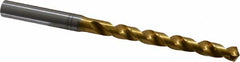 OSG - 17/64" 120° Vanadium High Speed Steel Jobber Drill - TiN Finish, Right Hand Cut, Spiral Flute, Straight Shank, 113mm OAL, Standard Point - Americas Industrial Supply