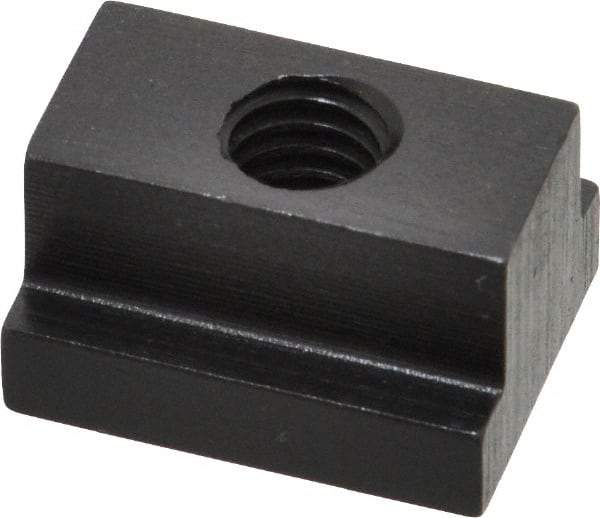 Gibraltar - 5/16-18 Blind Tapped T Slot Nut - 7/16" Slot Width, 11/16 x 7/32" Base Width x Height, 7/8 x 1/2" OAL x Height - Americas Industrial Supply