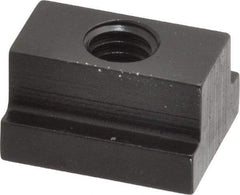 Gibraltar - 5/16-18 Tapped Through T Slot Nut - 7/16" Slot Width, 11/16 x 7/32" Base Width x Height, 7/8 x 1/2" OAL x Height - Americas Industrial Supply