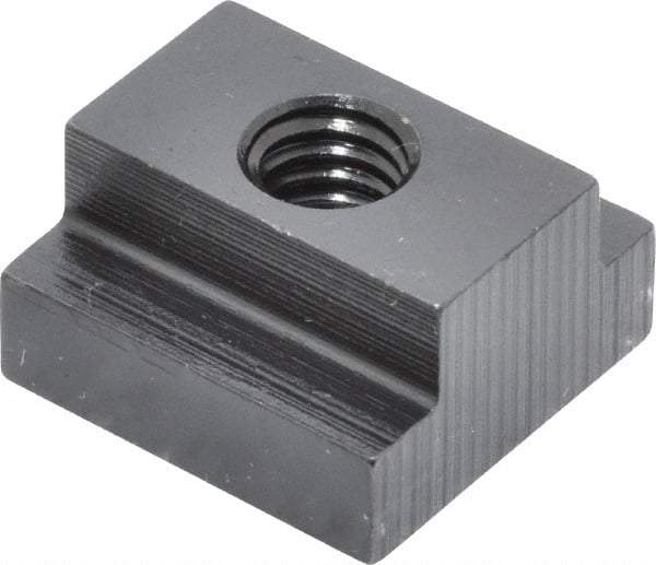 Gibraltar - 5/16-18 Tapped Through T Slot Nut - 1/2" Slot Width, 7/8 x 9/32" Base Width x Height, 7/8 x 1/2" OAL x Height - Americas Industrial Supply