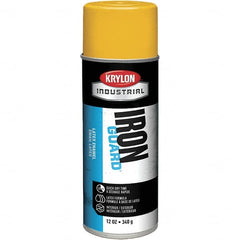 Krylon - OSHA Yellow, Gloss, Enamel Spray Paint - 12 to 15 Sq Ft per Can, 12 oz Container, Use on Masonry, Metal, Plaster, Plastic Foam & Wicker, Plastics, Wood - Americas Industrial Supply