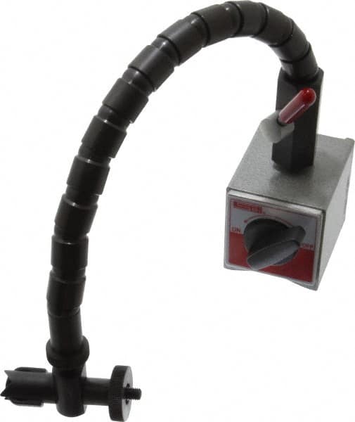 Value Collection - 2-5/16" Long x 2-3/8" Wide x 2-5/32" High Magnetic Indicator Base with On/Off Switch - Flexible Arm - Americas Industrial Supply