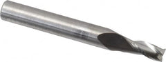 RobbJack - 3/16", 3/8" LOC, 1/4" Shank Diam, 2" OAL, 3 Flute, Solid Carbide Square End Mill - Single End, Uncoated, Spiral Flute, 30° Helix, Centercutting, Right Hand Cut, Right Hand Flute, Series C8-301 - Americas Industrial Supply