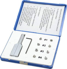 SPI - Chrome Caliper Inside Diameter Attachment - 8 Pieces, 0.6, 1, 1.5 & 2.5 to 1, 1.5, 2.5 & 4mm Pitch, For Use with 6" Dial or Electronic Calipers - Americas Industrial Supply