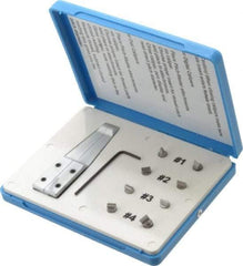 SPI - Chrome Caliper Outside Diameter Attachment - 8 Pieces, 0.6, 1, 1.5 & 2.5 to 1, 1.5, 2.5 & 4mm Pitch, For Use with 6" Dial or Electronic Calipers - Americas Industrial Supply