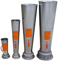 AIR Systems - Venturi Style Pneumatic Blowers; SCFM @ 40 PSIG (Air Consumed): 114 ; SCFM @ 60 PSIG (Air Consumed): 152 ; SCFM @ 80 PSIG (Air Consumed): 193 ; Horn Material: Galvanized Steel ; NPT Size (Inch): 1 ; Overall Length (Decimal Inch): 46.5000 - Exact Industrial Supply