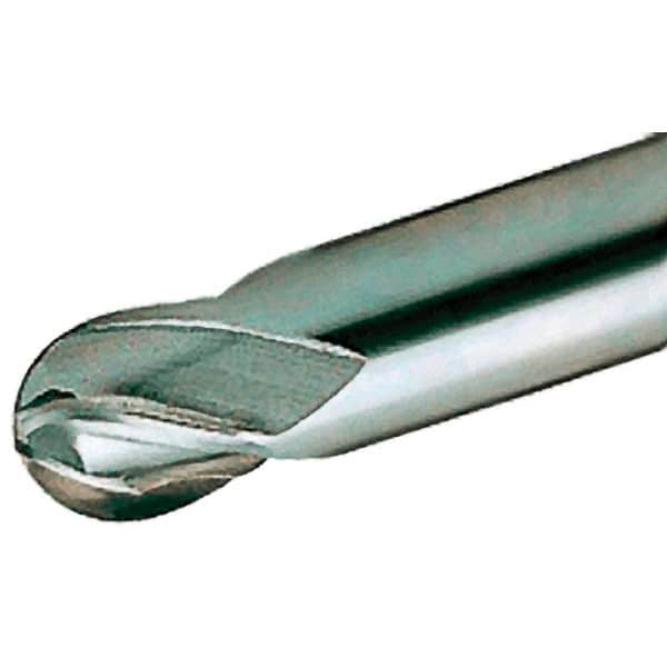Iscar - 8mm Diam, 9mm LOC, 4 Flute Solid Carbide Ball End Mill - TiAlN Finish, Single End, 59mm OAL, 8mm Shank Diam, Spiral Flute - Americas Industrial Supply