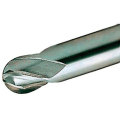 Iscar - 8mm Diam, 9mm LOC, 4 Flute Solid Carbide Ball End Mill - TiAlN Finish, Single End, 59mm OAL, 8mm Shank Diam, Spiral Flute - Americas Industrial Supply
