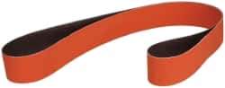 3M - 2" Wide x 60" OAL, 36 Grit, Ceramic Abrasive Belt - Ceramic, Very Coarse, Coated, YF Weighted Cloth Backing, Wet/Dry, Series 984F - Americas Industrial Supply