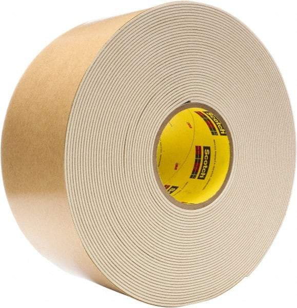 3M - 4" Wide x 20 Yd Long Tan Rubber Masking Tape - Series 528, 82 mil Thick, 18 In/Lb Tensile Strength - Americas Industrial Supply