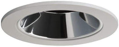 Cooper Lighting - 5-1/16 Inch Wide, White Reflector Fixture Trim - Aluminum - Americas Industrial Supply