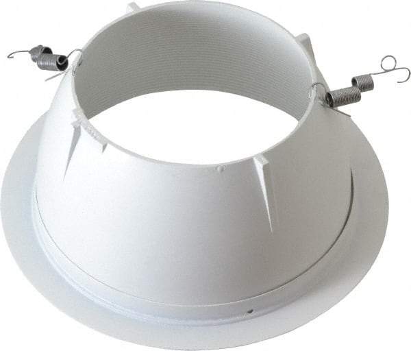 Cooper Lighting - 7-1/4 Inch Wide, Water Resistant, White Fixture Baffle Trim - Metal, UL/cUL Wet Location Listed - Americas Industrial Supply