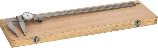 Value Collection - 0", 0.5" (Inside Range)" to 18" Range, 0.001" Graduation, 0.1" per Revolution, Dial Caliper - White Face, 3.39" Jaw Length - Americas Industrial Supply