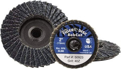 Camel Grinding Wheels - 80 Grit, 7" Disc Diam, 5/8-11 Center Hole, Type 27 Aluminum Oxide Flap Disc - 8,600 Max RPM, Polyester Backing, Arbor Attaching System, Coated - Americas Industrial Supply