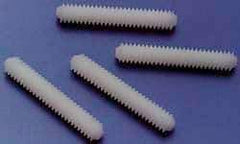 Micro Plastics - #10-32 2" OAL Fully Threaded Stud - Nylon, Nylon Finish - Americas Industrial Supply