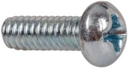 Value Collection - #5-40 UNC, 3/8" Length Under Head Phillips Drive Machine Screw - Round Head, Grade J82 Steel, Zinc-Plated Finish, Without Washer - Americas Industrial Supply