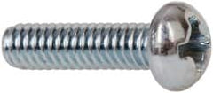 Value Collection - #5-40 UNC, 1/2" Length Under Head Phillips Drive Machine Screw - Round Head, Grade J82 Steel, Zinc-Plated Finish, Without Washer - Americas Industrial Supply