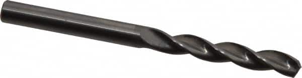 Kennametal - Letter E (1/4) 130° Solid Carbide Jobber Drill - Bright Finish, Right Hand Cut, Spiral Flute, Straight Shank, 3.23" OAL, Standard Point - Americas Industrial Supply