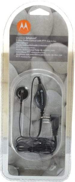 Motorola - GT Series, Push to Talk Microphone Earpiece with Microphone - Black, Use with Spirit Series GT Radios - Americas Industrial Supply