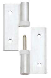 Sugatsune - 2-9/16" Long x 2-3/8" Wide x 9/64" Thick, Aluminum Cabinet Hinge - Aluminum Leaf with Polyacetal Bushing & 304 Pin, Aluminum Finish - Americas Industrial Supply