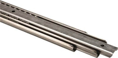 Sugatsune - 21-11/16" Slide Length, 23" Travel Length, Stainless Steel Ball Bearing Slide - 188 Lb Capacity at Full Extension - Americas Industrial Supply