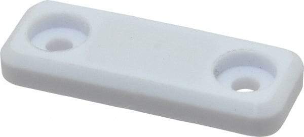 Sugatsune - 1-25/32" Long x 43/64" Wide x 7/32" High, Polyacetal, Neodymium & 316 Stainless Plastic Cased Magnet Catch - White Finish, 9.9 Magnetic Force, 15/16" Long Strike, 19/32" Wide Strike - Americas Industrial Supply