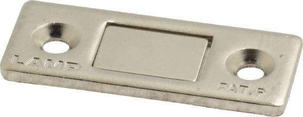 Sugatsune - 1-39/64" Long x 1-5/8" Wide x 2.6" High, Steel & Neodymium Neodymium Thin Magnet Catch - Nickel Coated, 8.8 Magnetic Force - Americas Industrial Supply