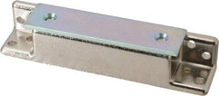 Sugatsune - 4-9/64" Long x 3/4" Wide x 27/32" High, Zinc Alloy Heavy Duty Magnetic Catch - Nickel Coated, 33 Magnetic Force, 2-61/64" Long Strike, 3/4" Wide Strike - Americas Industrial Supply