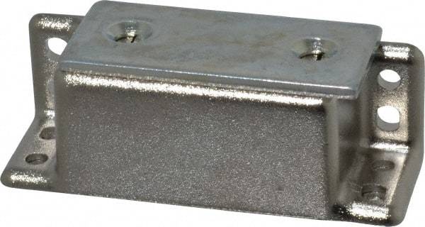 Sugatsune - 2-13/32" Long x 3/4" Wide x 3/4" High, Zinc Alloy Heavy Duty Magnetic Catch - Nickel Coated, 24.2 Magnetic Force, 1-11/16" Long Strike, 3/4" Wide Strike - Americas Industrial Supply
