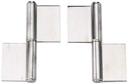 Sugatsune - 6" Long x 2-5/32" Wide x 15/32" Thick, Flag Hinge - Stainless Steel, Satin Finish - Americas Industrial Supply