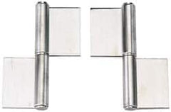 Sugatsune - 6" Long x 2-5/32" Wide x 15/32" Thick, Flag Hinge - Stainless Steel, Satin Finish - Americas Industrial Supply