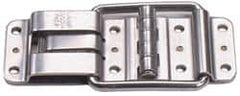 Detent Hinge: 2-1/8″ Wide, 1/4″ Thick Stainless Steel, Polished Finish