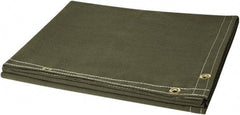 Steiner - 6' High x 10' Wide Canvas Welding Curtain - Olive, Grommet - Americas Industrial Supply