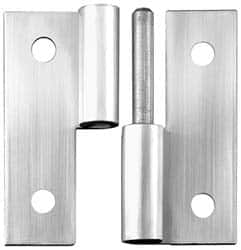 Made in USA - 2" Long x 1.68" Wide x 0.08" Thick, Slip Joint Hinge - Stainless Steel - Americas Industrial Supply