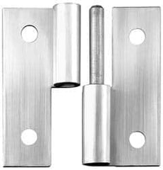 Made in USA - 2-1/2" Long x 2-1/2" Wide x 0.093" Thick, Slip Joint Hinge - Steel - Americas Industrial Supply