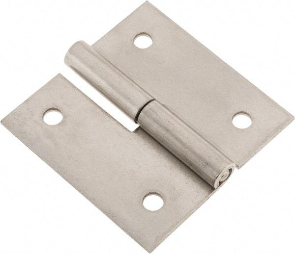 Made in USA - 3" Long x 3" Wide x 0.093" Thick, Slip Joint Hinge - Stainless Steel - Americas Industrial Supply