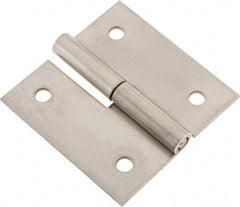 Made in USA - 3" Long x 3" Wide x 0.093" Thick, Slip Joint Hinge - Stainless Steel - Americas Industrial Supply