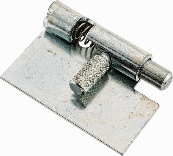 Made in USA - 1-3/4" Long x 1" Wide x 0.05" Thick, Un-Hinge - Steel, Zinc Plated Finish - Americas Industrial Supply