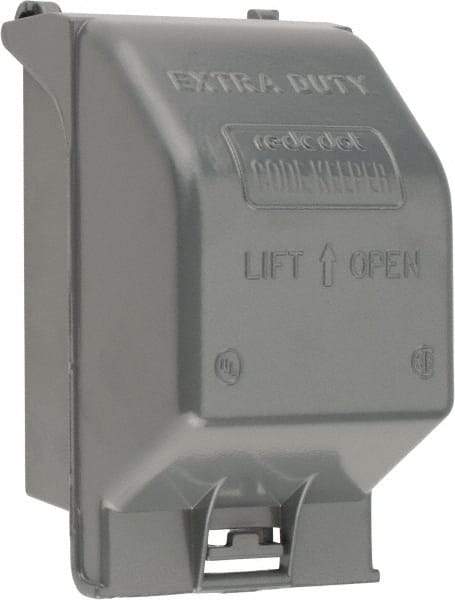 Thomas & Betts - Electrical Outlet Box Aluminum Receptacle Cover - Includes Gasket & Screw - Americas Industrial Supply